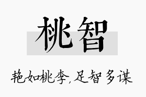 桃智名字的寓意及含义