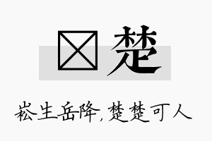 崧楚名字的寓意及含义