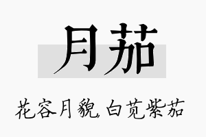 月茄名字的寓意及含义