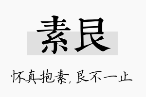 素艮名字的寓意及含义