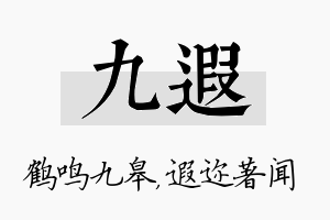 九遐名字的寓意及含义