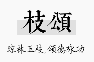 枝颂名字的寓意及含义