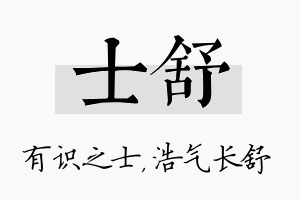 士舒名字的寓意及含义