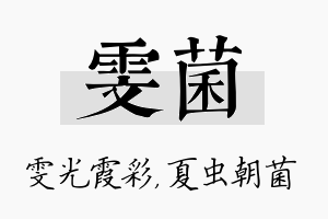 雯菌名字的寓意及含义