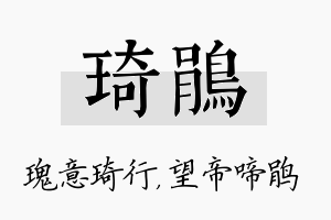 琦鹃名字的寓意及含义