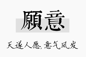 愿意名字的寓意及含义