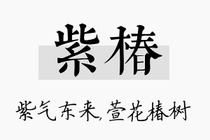 紫椿名字的寓意及含义