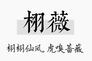 栩薇名字的寓意及含义