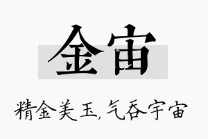 金宙名字的寓意及含义