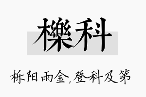 栎科名字的寓意及含义