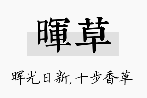 晖草名字的寓意及含义