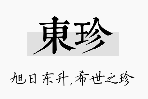 东珍名字的寓意及含义