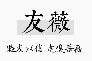 友薇名字的寓意及含义