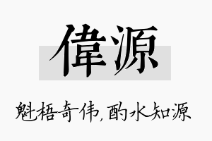 伟源名字的寓意及含义