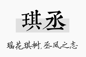 琪丞名字的寓意及含义