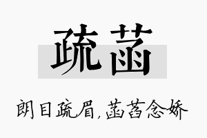 疏菡名字的寓意及含义