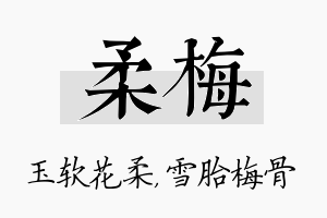 柔梅名字的寓意及含义