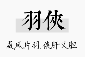 羽侠名字的寓意及含义