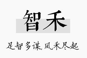 智禾名字的寓意及含义