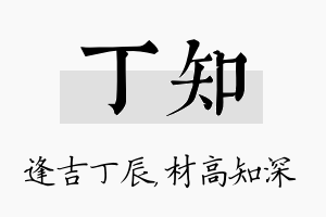 丁知名字的寓意及含义