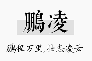 鹏凌名字的寓意及含义