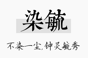 染毓名字的寓意及含义