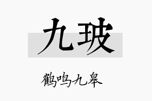 九玻名字的寓意及含义