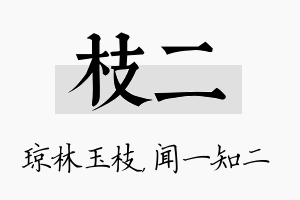 枝二名字的寓意及含义