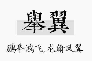 举翼名字的寓意及含义