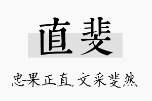 直斐名字的寓意及含义