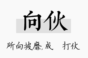 向伙名字的寓意及含义