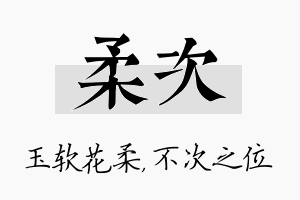 柔次名字的寓意及含义