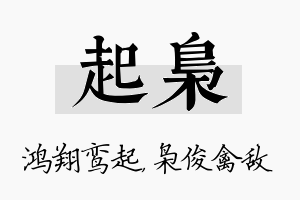 起枭名字的寓意及含义