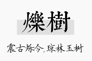 烁树名字的寓意及含义