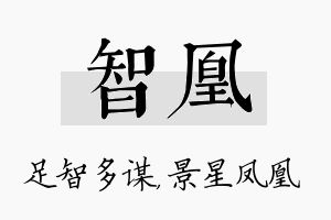 智凰名字的寓意及含义