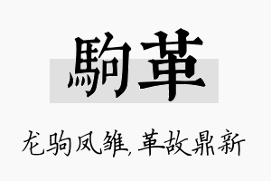 驹革名字的寓意及含义