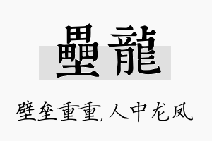 垒龙名字的寓意及含义