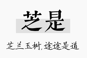 芝是名字的寓意及含义