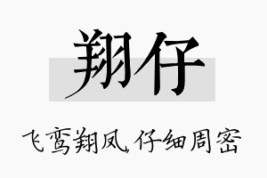 翔仔名字的寓意及含义