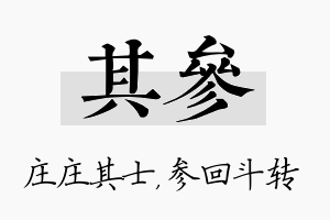 其参名字的寓意及含义