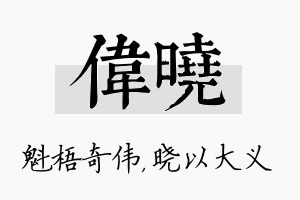 伟晓名字的寓意及含义