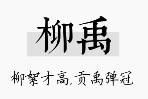 柳禹名字的寓意及含义