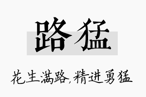 路猛名字的寓意及含义