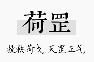 荷罡名字的寓意及含义