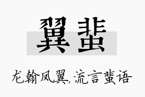 翼蜚名字的寓意及含义