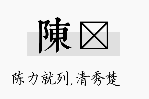 陈妘名字的寓意及含义