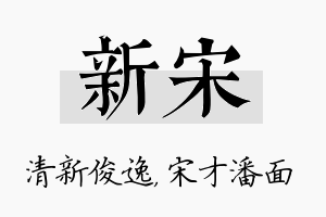 新宋名字的寓意及含义