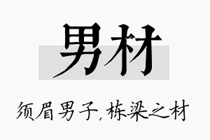 男材名字的寓意及含义