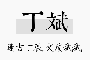 丁斌名字的寓意及含义