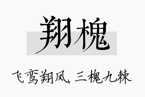 翔槐名字的寓意及含义